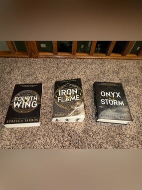 Fourth Wing series by Rebecca Yarros - Black & Gold Paperback